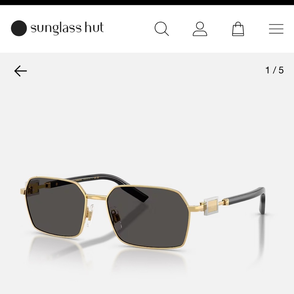 Dolce & Gabbana Women’s Gold Frame Black Lens Sunglasses  Dolce&Gabbana DG2316